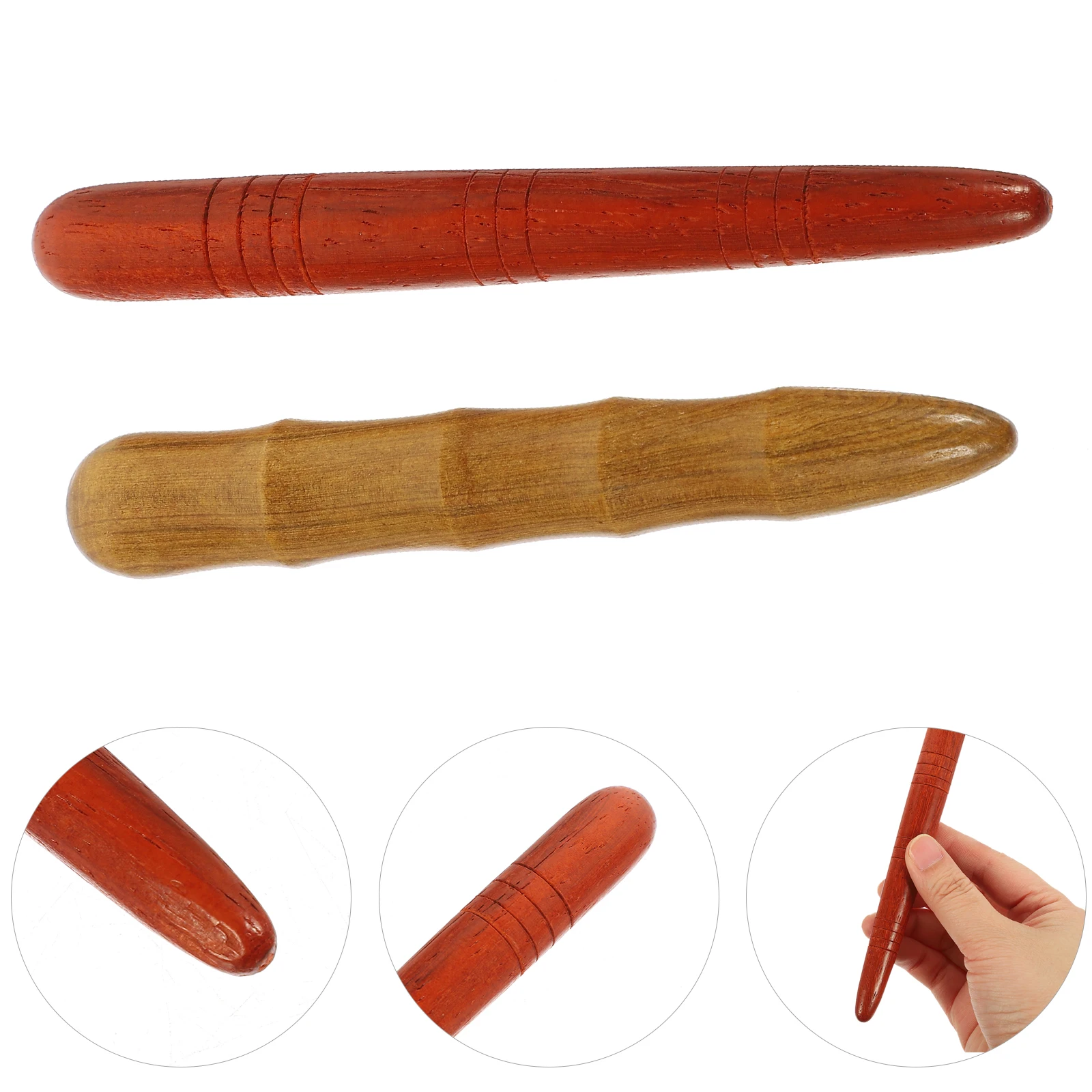 

2pcs Foot Massage Wooden Stick Body Massager Smooth Acupressure Reflexology Tool Promoting Circulation Pain Relief Professional