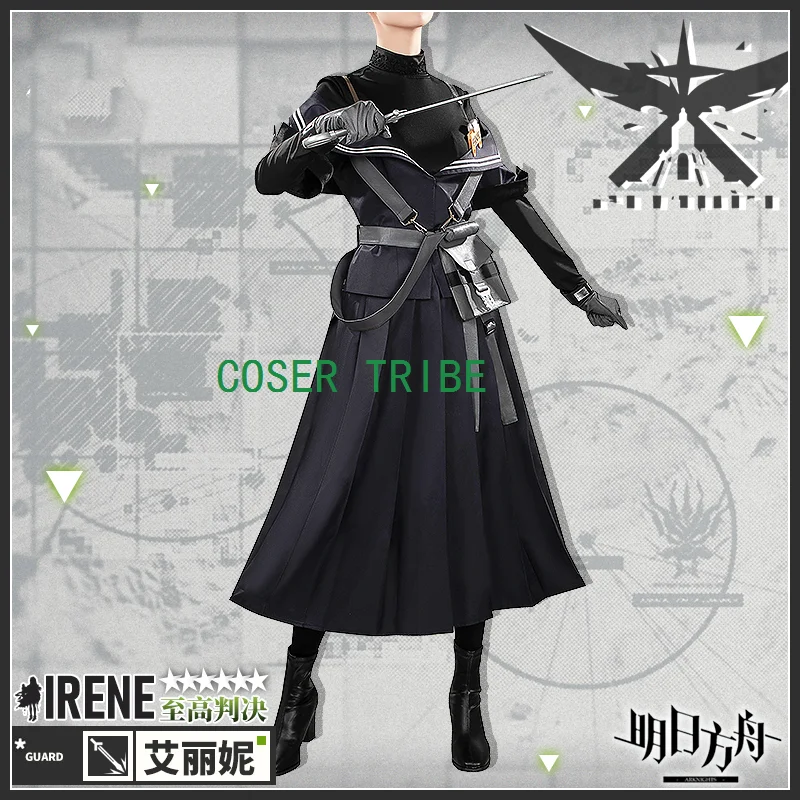 

COSER TRIBE Arknights Irene Косплей Костюм Cos Game Аниме Вечеринка Униформа Хэллоуин Играть Ролевая Одежда Одежда