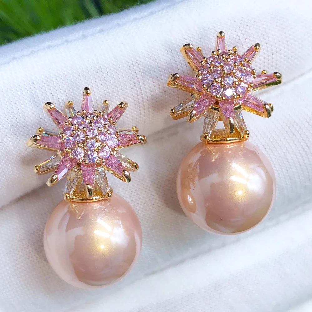 

Missvikki New Luxury Charm Cute Pearl Earrings for Women Wedding Party Jewelry Ladies Daily Trendy Accessories Hot Sale