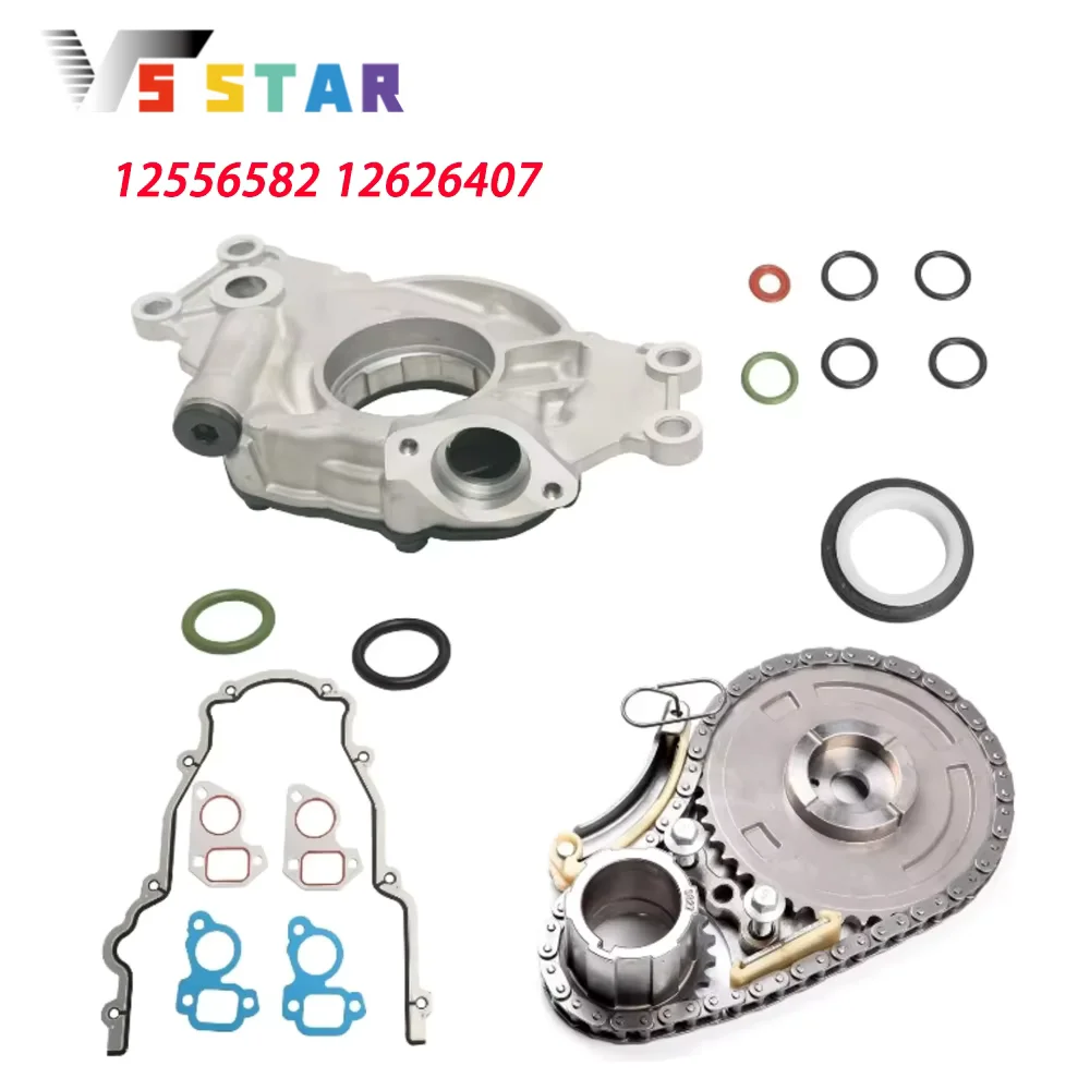 

12556582 12626407 12696357 12586665 Комплект цепи ГРМ масляного насоса для Chevrolet Avalanche 5.3L Silverado 1500 4.8L 2007-2009 годов TC-0318