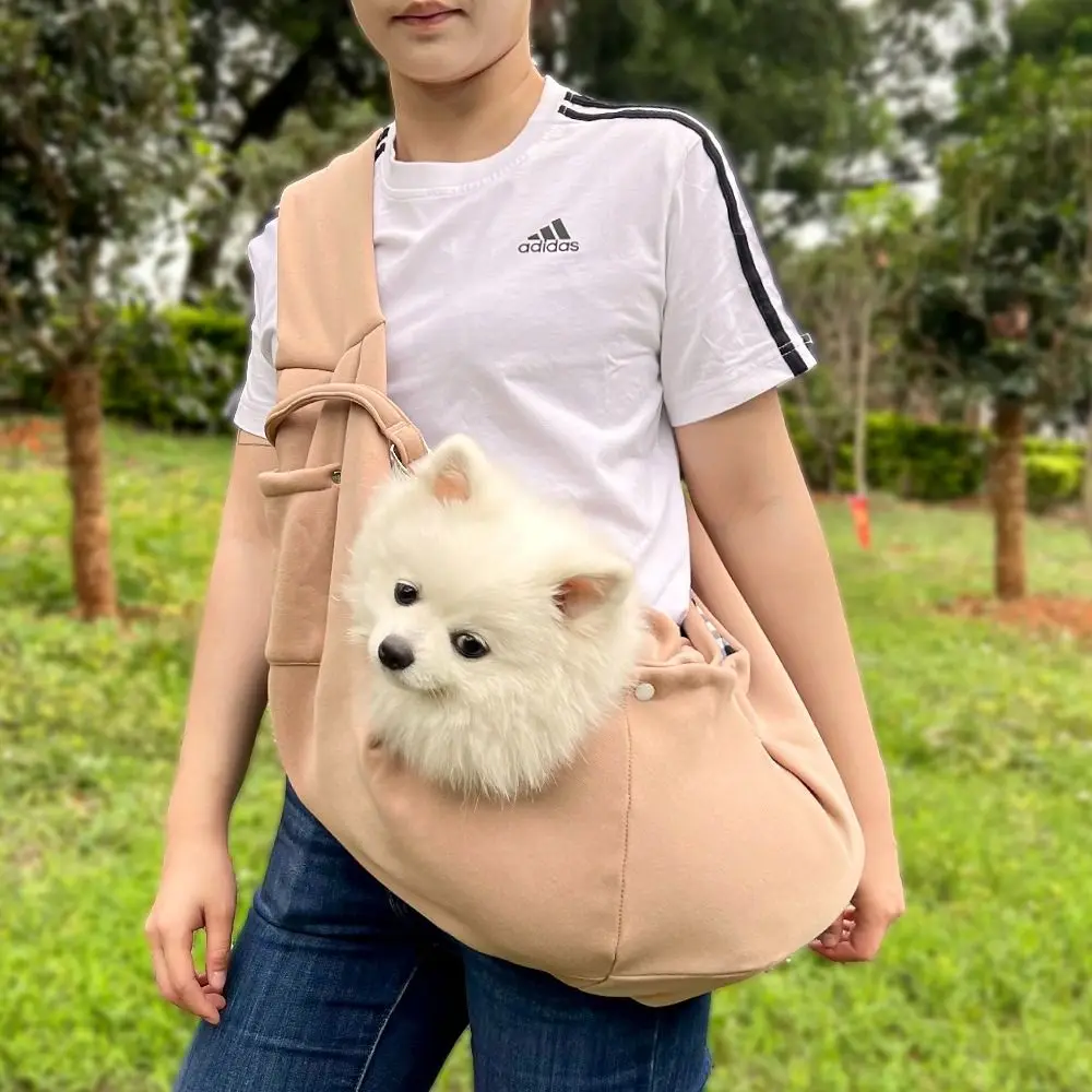 Breathable Pet Crossbody Shoulder Bag Comfortable Large capacity Dog Tote Bag with Pocket Hands Free