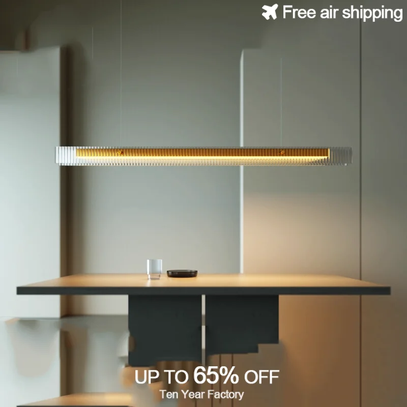 Gold Black Glass Pendant Light LED Modern American Style Chandelier for Dining Room Living Room Ceiling Hanging Decorative Light