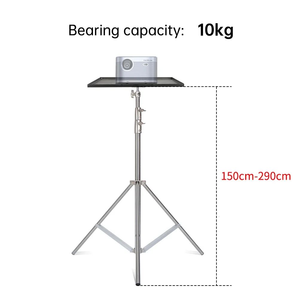 SH Stainless Steel Heavy Duty Light Stand Silver 110 inches/280cm Foldable Portable Heavy Duty Stand for Studio Softbox