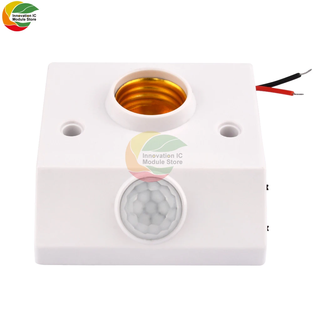 Motion Sensor Light Socket Adapter Holder with Infrared Sensor 110-240V E27 LED Bulb Base Human Body Induction