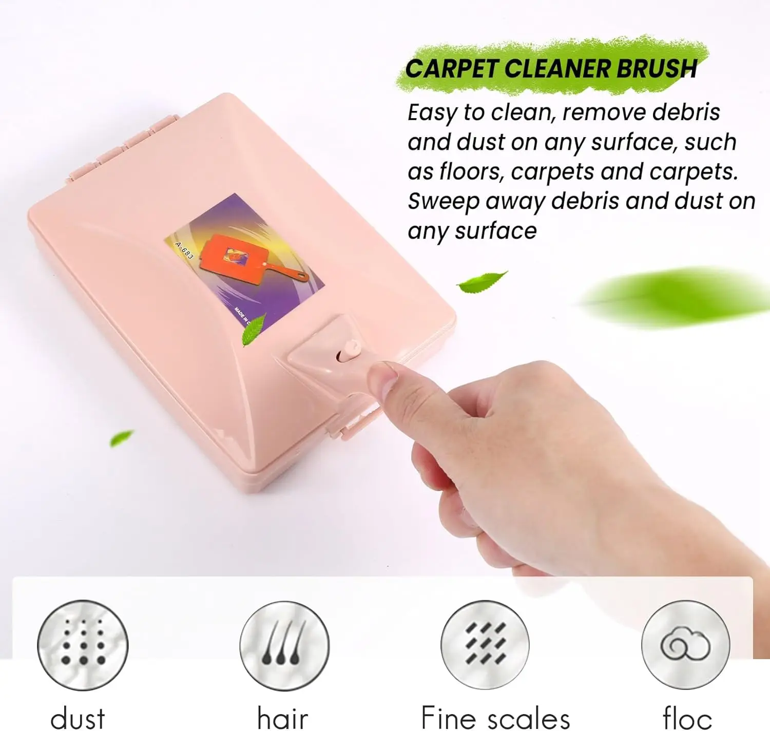 Carpet Cleaner Brush Sweeper Dirt  Sofa Bed Pet Hair Debris Dirt  Roller Brush Household Cleaning Tool