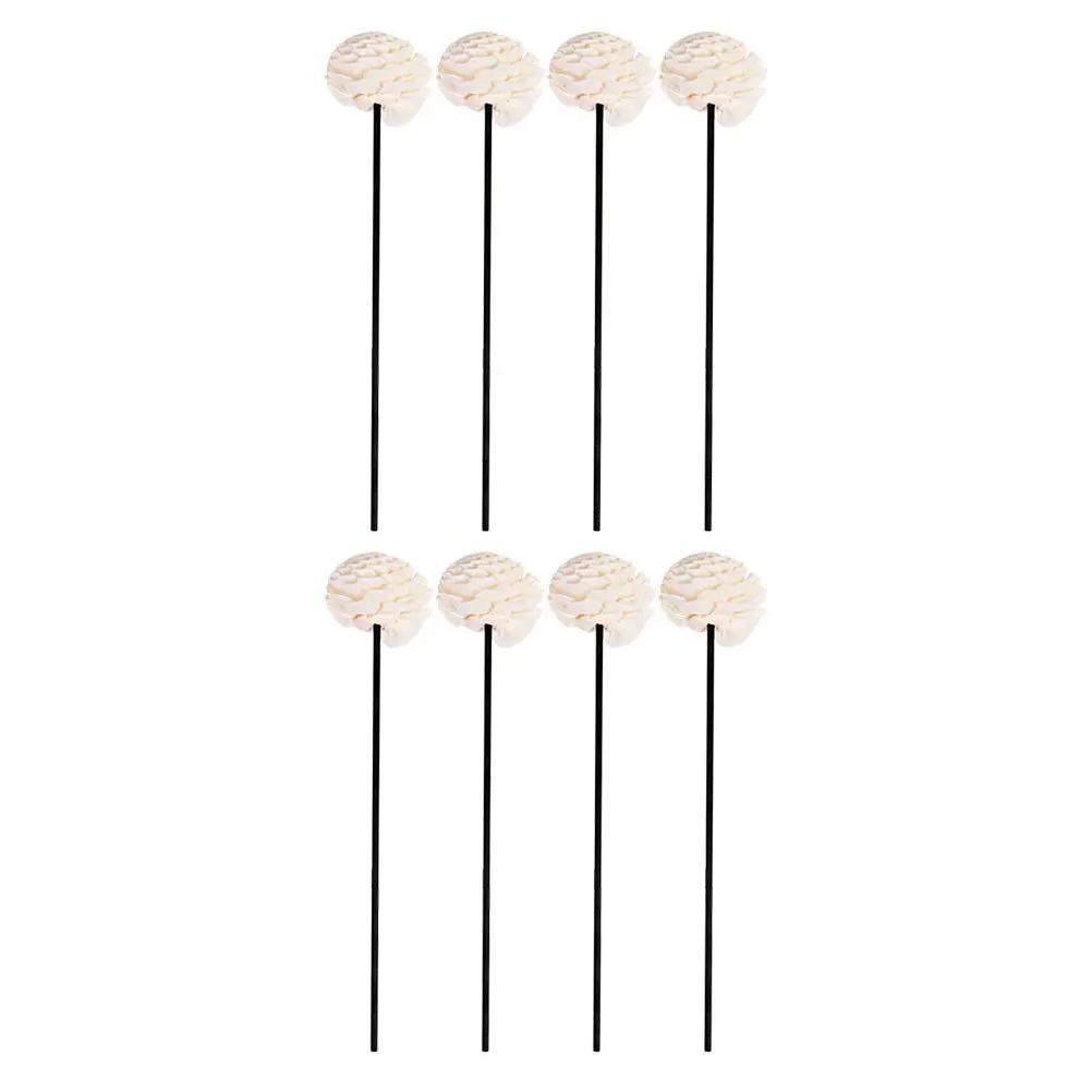 

8pcs Fireless Aroma Flowers For Essential Oil Diffusers Home Decor Room Fragrance Sticks Replaceable Rattan Reeds Wedding