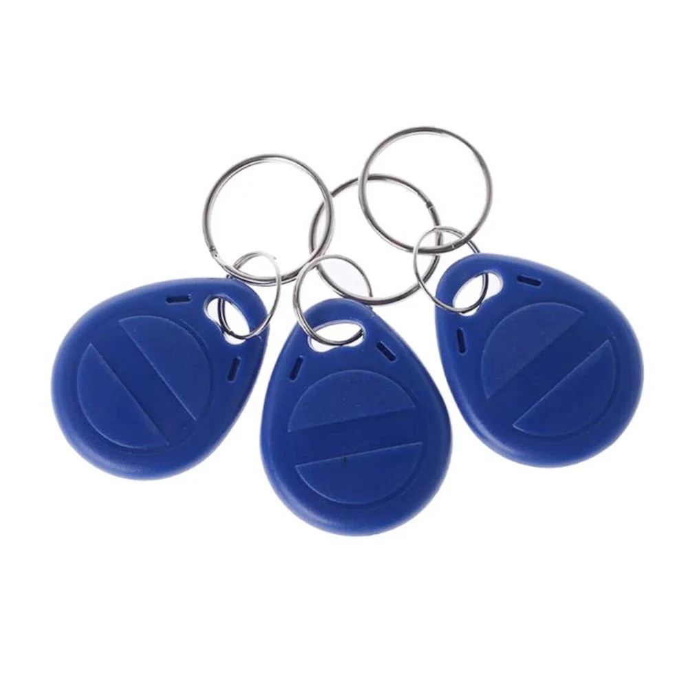 10pcs 125KHz T5577 Keyfobs Rewritable Duplicate Tag 5200 Proximity Copy Access Card ID Token Ring RFID Cloner Keychain