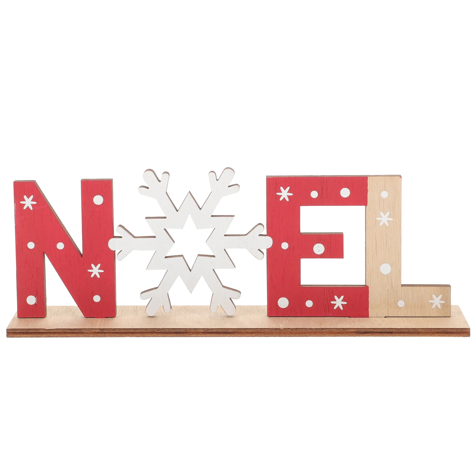 

Wooden Letter Sign Christmas Noel Wood Plaque Xmas Party Decoration Snowflake Tabletop Holiday Decor Rustic Shelf Living Room
