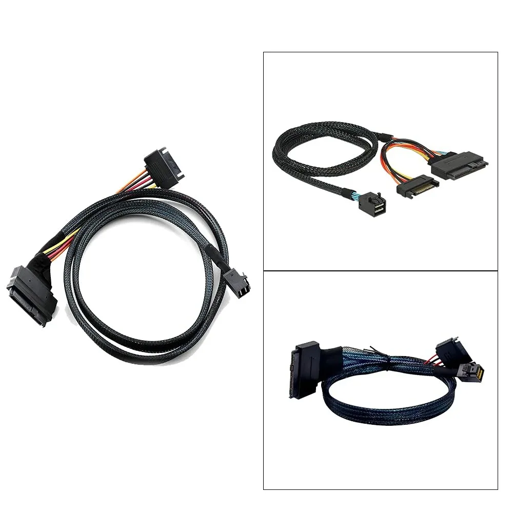 MiniSAS SFF-8643 to SFF-8639 (U.2) Cable, 0.5m 1m, for NVMe SSD, Support All NVMe Drives, Server Internal High Speed