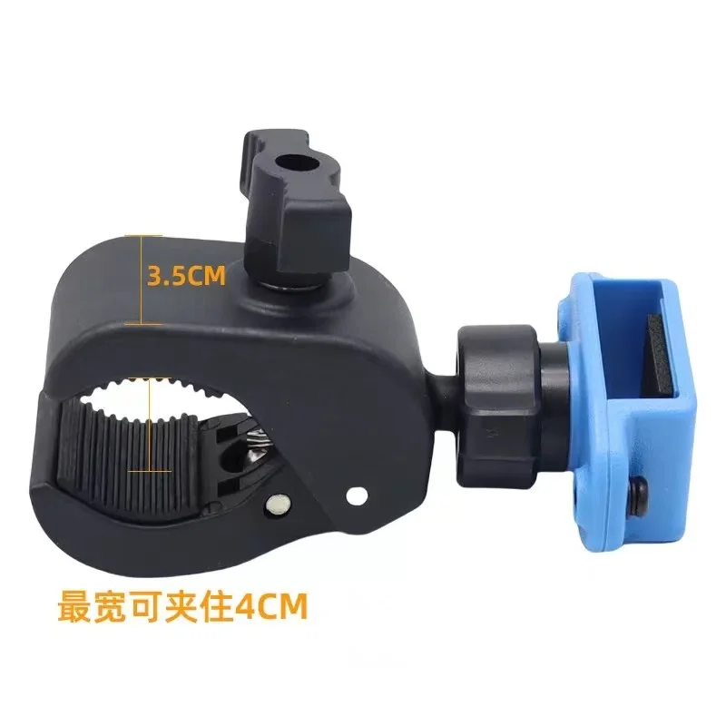 Motorcycle Bike Handlebar Rail Mount 17mm Ball Head Claw Clamp Base Dual Socket Arm for BAOFENG KENWOOD TYT Cameras Accessories