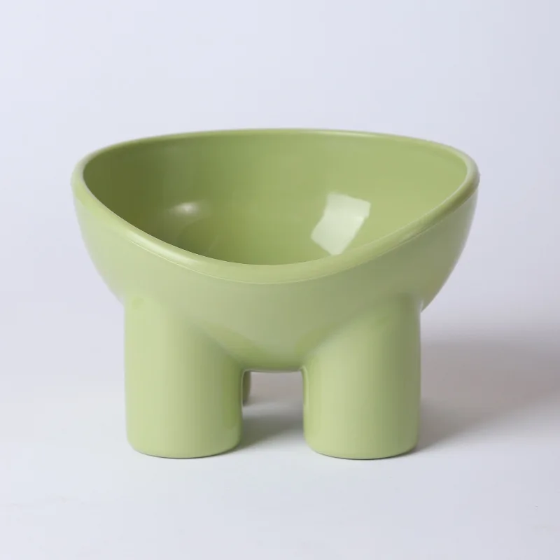 Dog Cat Bowl Elevated High Foot Small Dog Bowl Neck Protector Pet Food Water Bowl Anti-tip Pet Feeding Dessert Dish Plate
