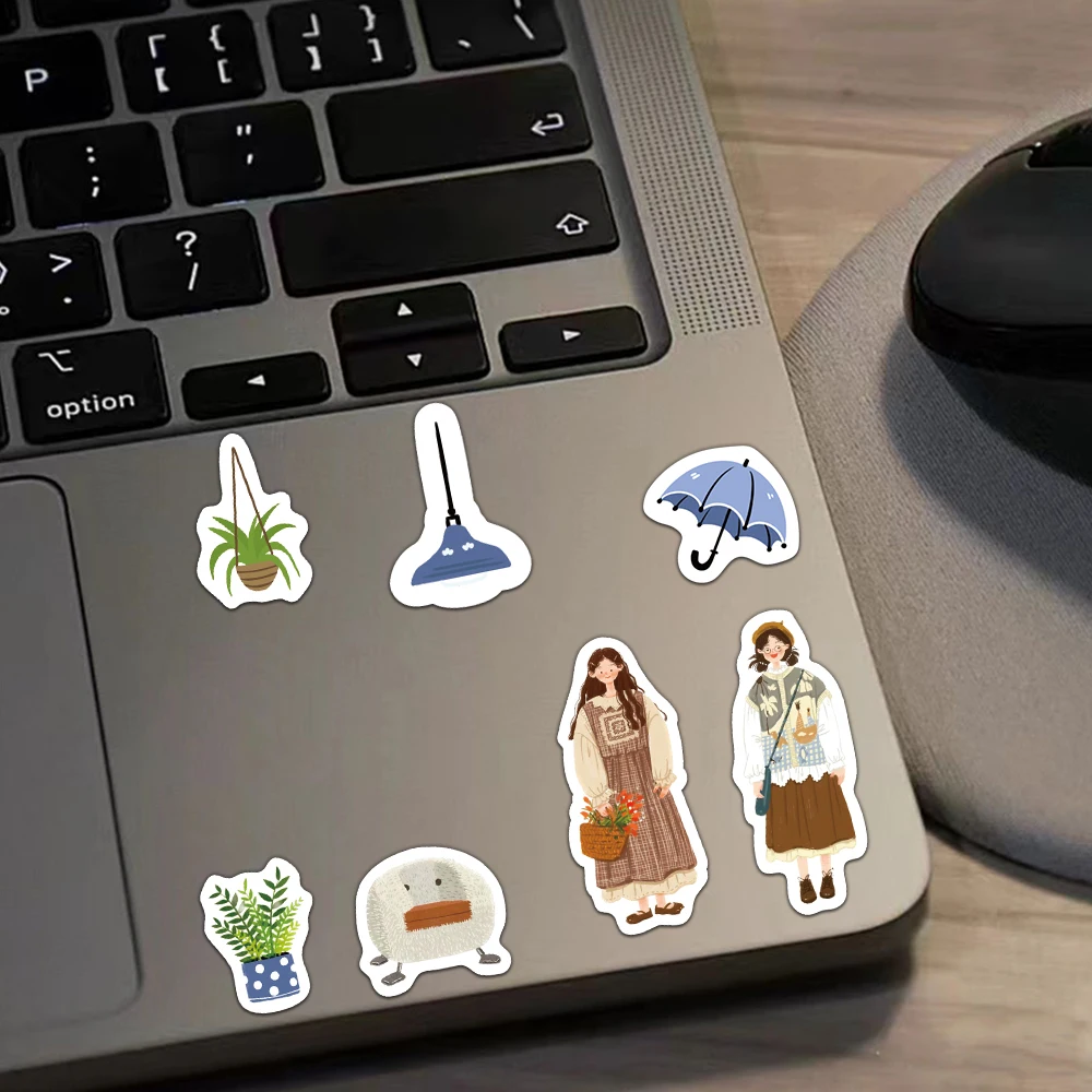 8PCS Weekend Life DIY Stickers Healing Exquisite Hand Account Materials Phone Cases Laptop Suitcases Water Cups Waterproof