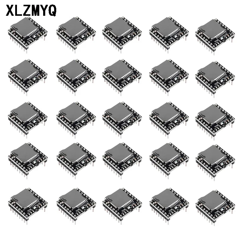 100pcs DFPlayer Mini MP3 Player Module V3.0 16P Support TF Card U-Disk Mini MP3 DF Player Audio Voice Module Board For Arduino