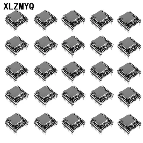 100pcs DFPlayer Mini MP3 Player Module V3.0 16P Support TF Card U-Disk Mini MP3 DF Player Audio Voice Module Board For Arduino