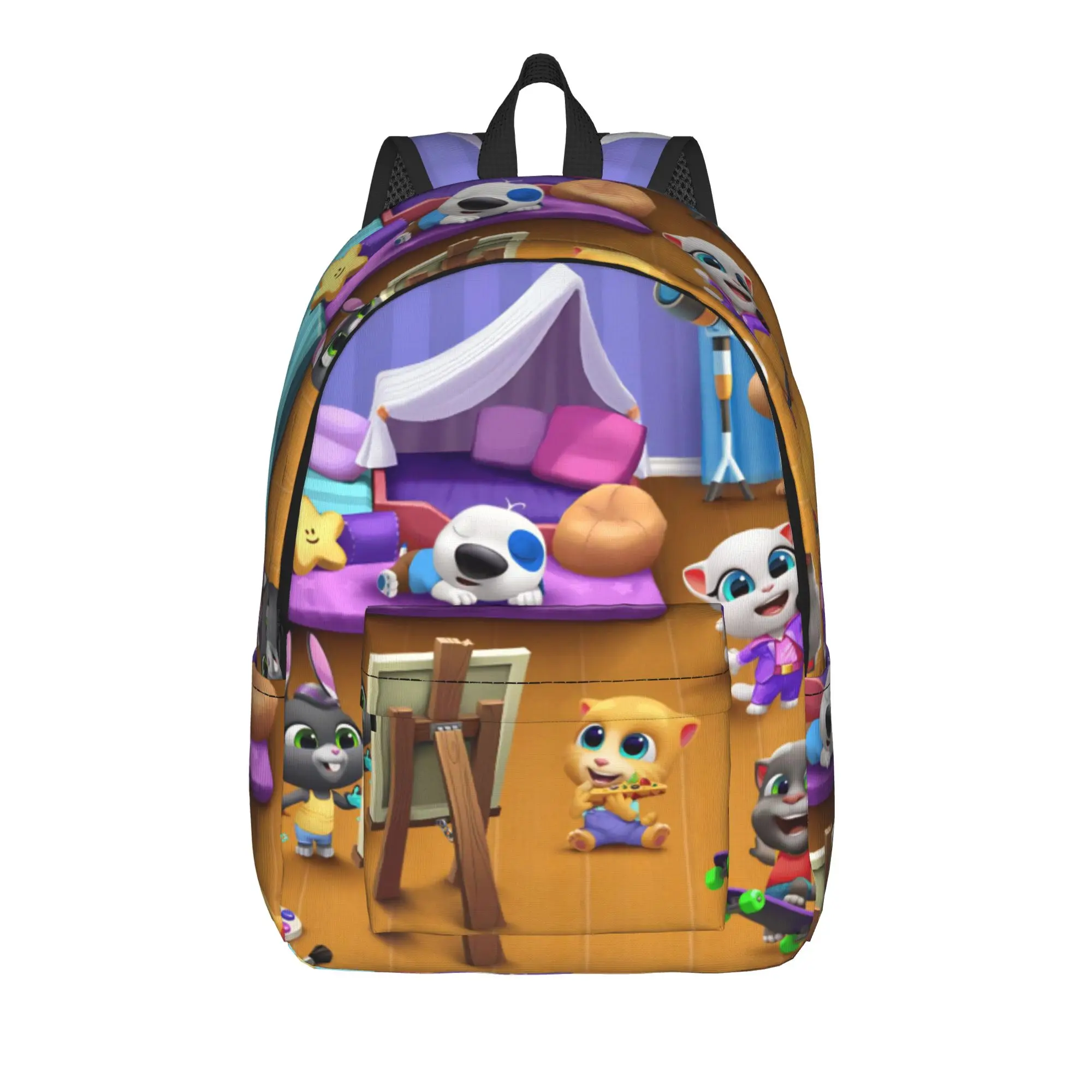 T-Talking T-Tom And F-Friends Fashion Backpack Sports Student Work  Daypack for Men Women Laptop Computer Canvas Bags