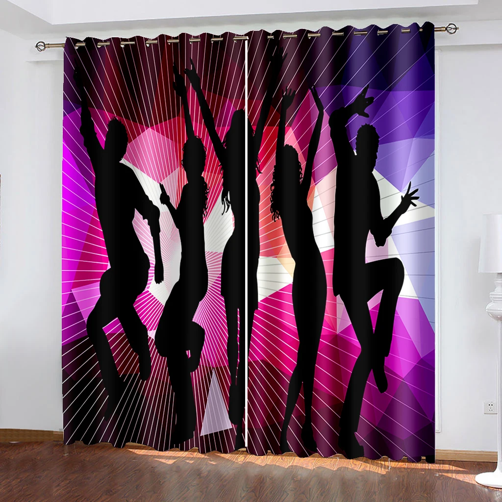 

Custom dance curtains 3D Curtains set For Bed room Living room Office Hotel Home soundproof windproof curtains