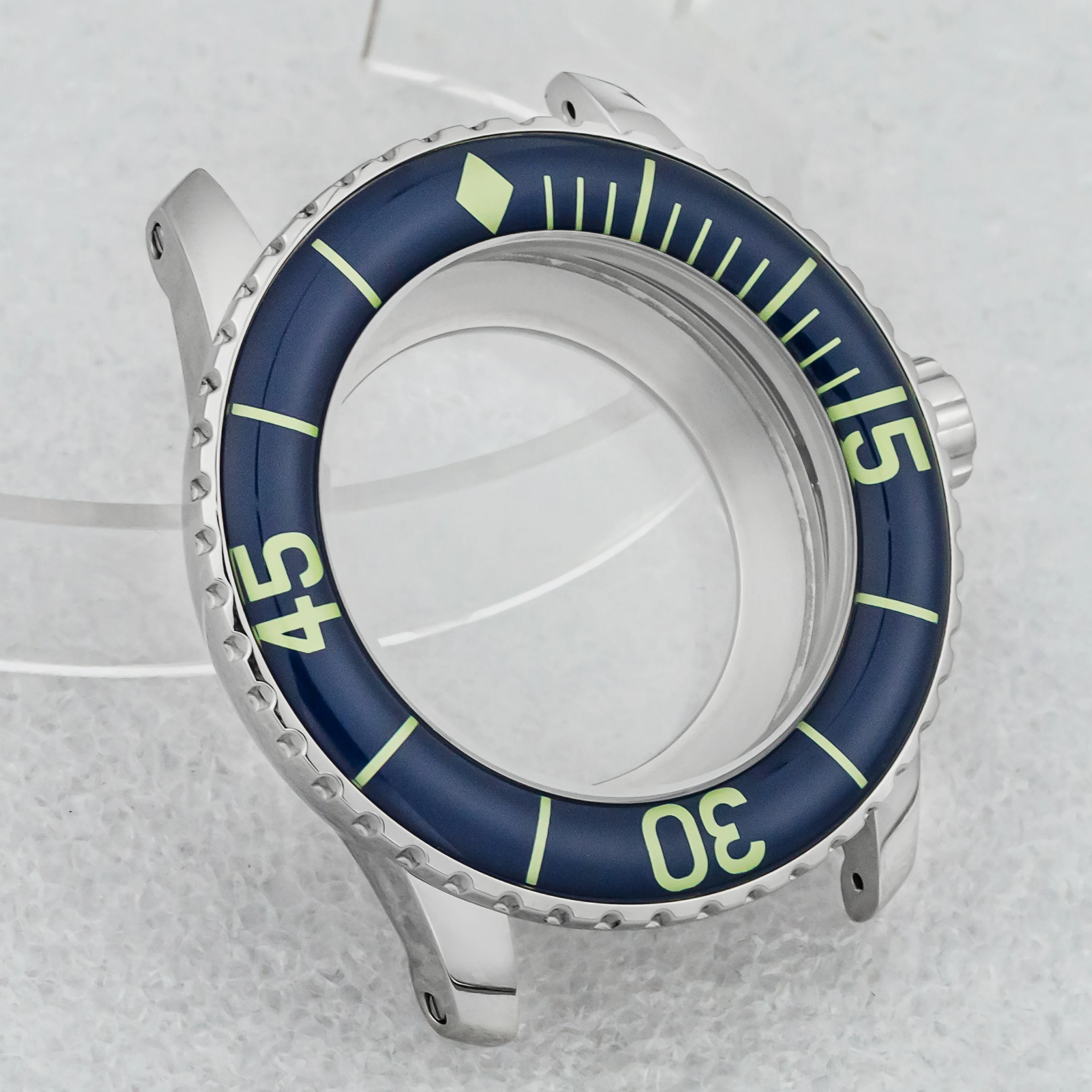 NH35 Case 45mm Watch Case Stainless Steel 10ATM Waterproof for Fifty Fathoms Watch Case fit NH35 NH36 Movement Replacements
