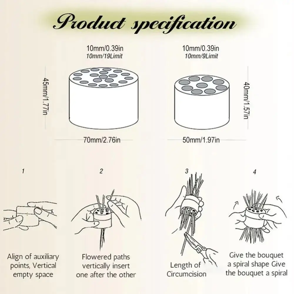 البلاستيك دوامة ايكيبانا الجذعية حامل باقة شفافة الأزهار منظم دوامة زهرة الجذعية حامل DIY ترتيب حامل #6