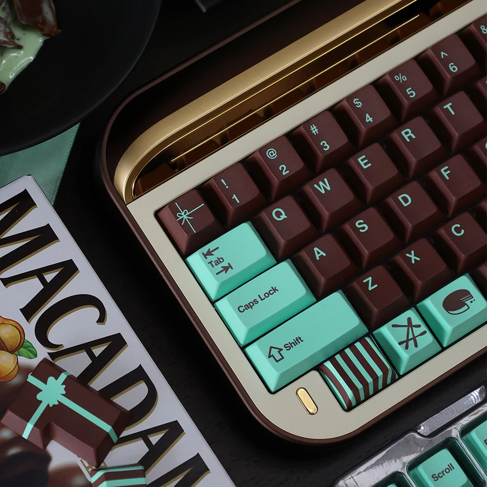 

FBB Keycaps Thin PBT Hot Sublimation Chocolate Customized Mechanical Keyboard Keycaps Brown Cute
