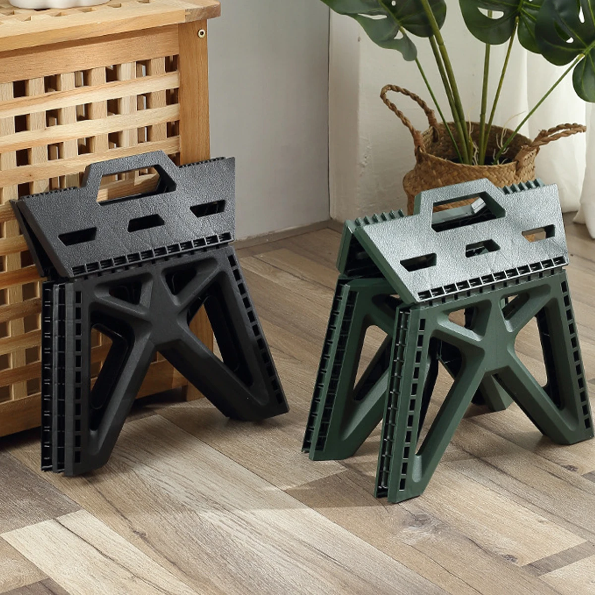 Folding Stool High Load-bearing Handle Design Durable Mini Chair Fishing Stool Square Stool Camping Stool Outdoor Portable