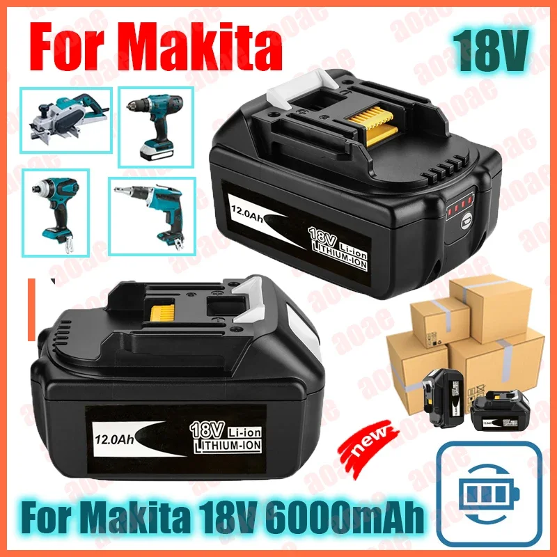 

For Makita Original 18V 6000MAH 6.0AH Rechargeable Power Tool Battery LED Lithium Ion Replacement LXT BL1860B BL1860 BL1850