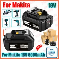 For Makita Original 18V 6000MAH 6.0AH Rechargeable Power Tool Battery LED Lithium Ion Replacement LXT BL1860B BL1860 BL1850