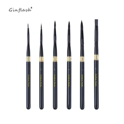 Ginflash 1pc Watercolor Paint Brush Set Portable Handle Gouache Watercolour  Painting brush Set