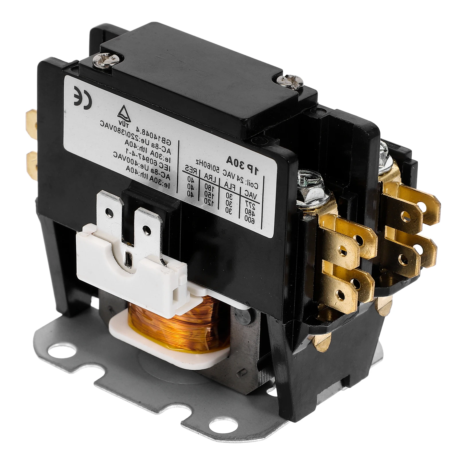 

Air Conditioner Contactor Replacement Compressor System 24Vac Coil 30Amp Abs Copper Material For Unit Outdoor Condenser