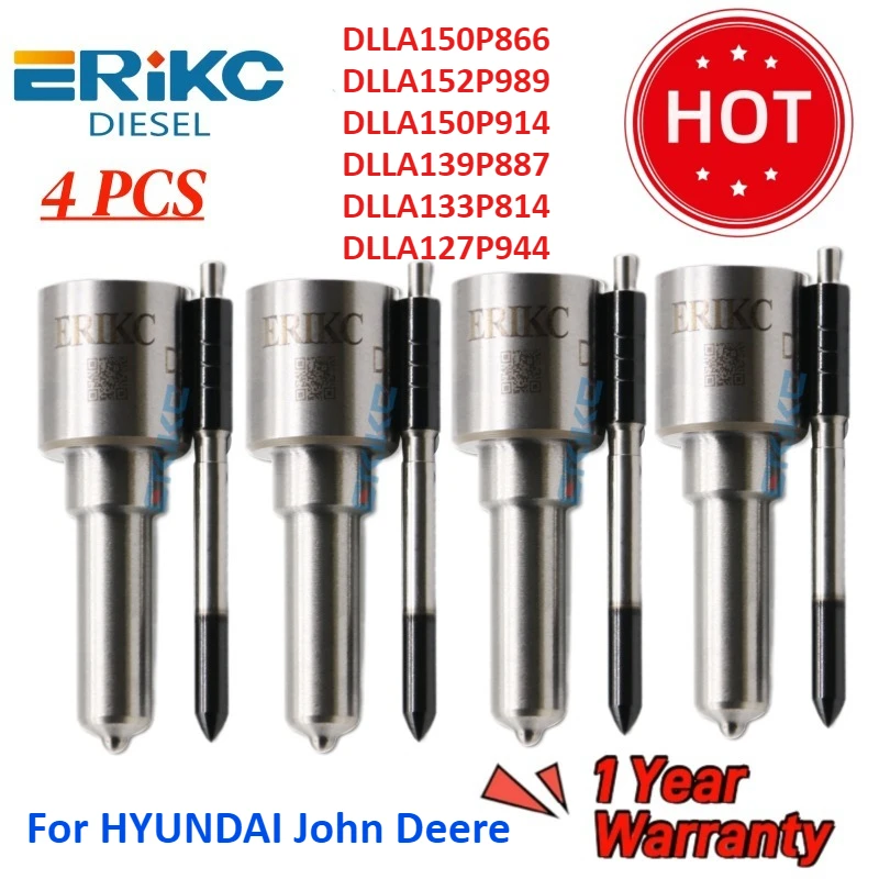 

4 PCS DLLA150P866 DLLA152P989 DLLA150P914 DLLA139P887 DLLA133P814 DLLA127P944 Diesel Injector Nozzle for HYUNDAI John Deere