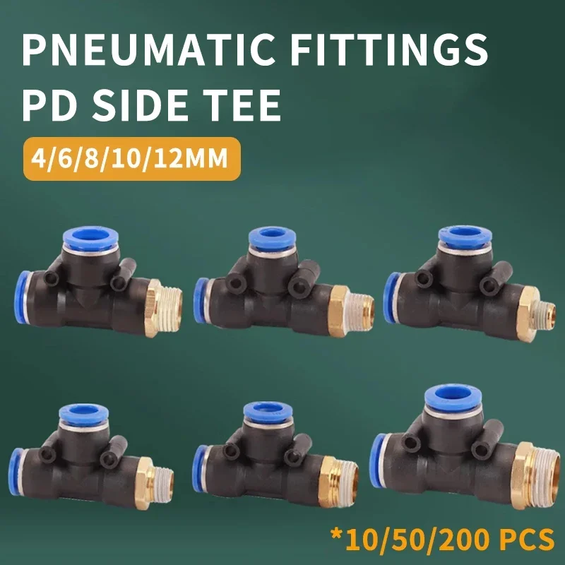 10/50/200Pcs PD Series Quick Release Fitting Compressor Accessories Air Pneumatic Fittings