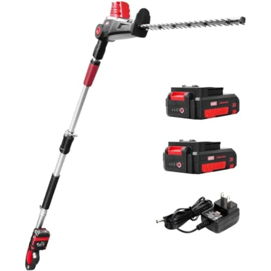 

Аккумуляторный кусторез-высоторез 20В MAX с удлинительной штангой 23 дюйма (8 футов), электрический, с регулировкой угла наклона, двойной.