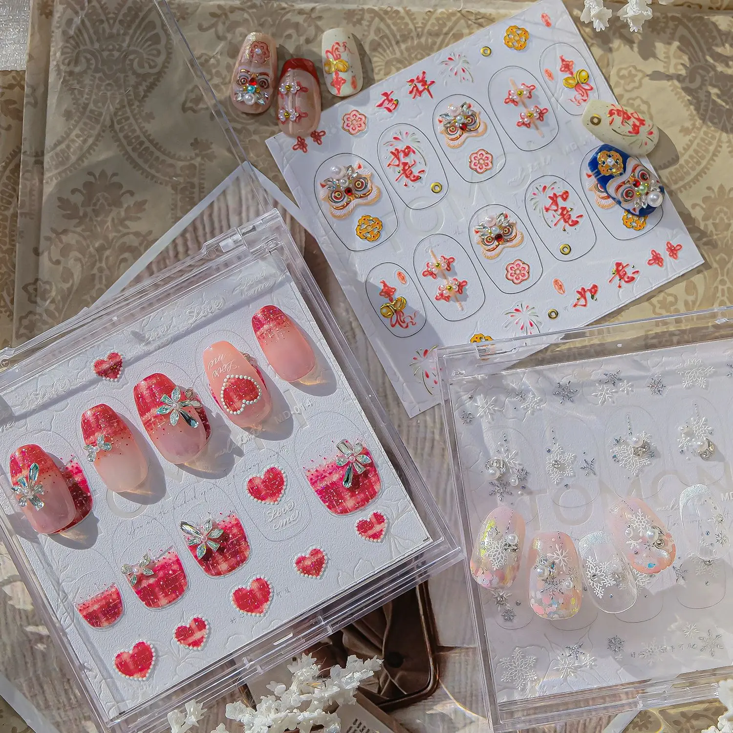 

Новые украшения с бриллиантами для ногтей с инкрустированными бриллиантами в форме дуги, легкие роскошные бриллианты для танца льва, снежинка, аксессуары «сделай сам»