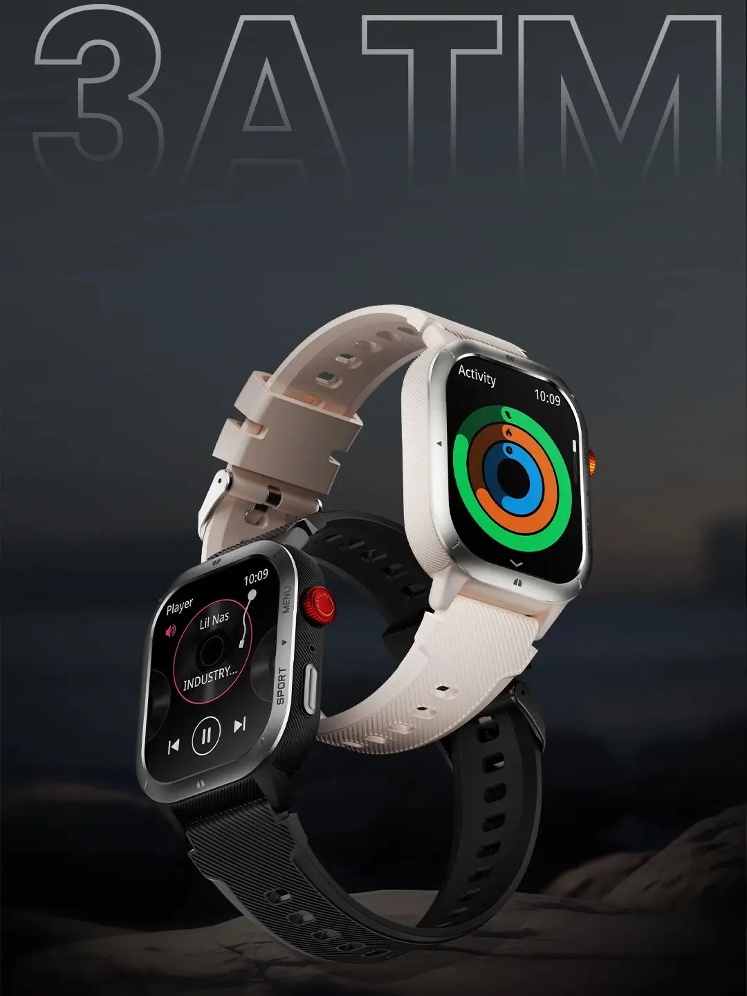 HAYLOU IRON NEO Smartwatch 1.95 ''écran HD 3ATM étanche Bluetooth appel 30 jours d'autonomie Sport montre intelligente pour l'extérieur