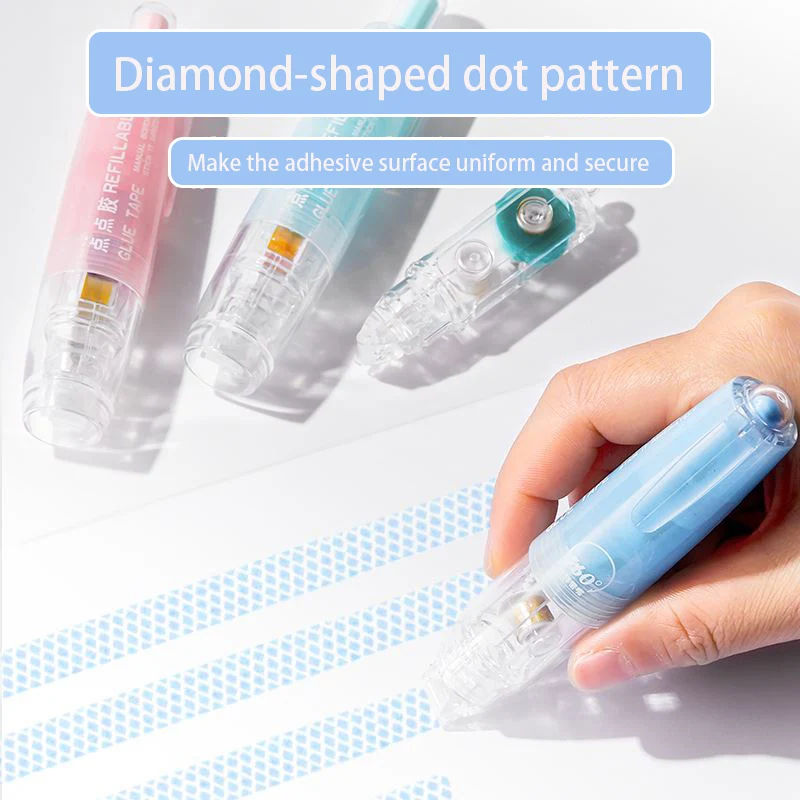 FashionTransparent Dot Dispensing Double-sided Tape Replaceable Refills Handbook Dot Glue Stationery School Office Supplies