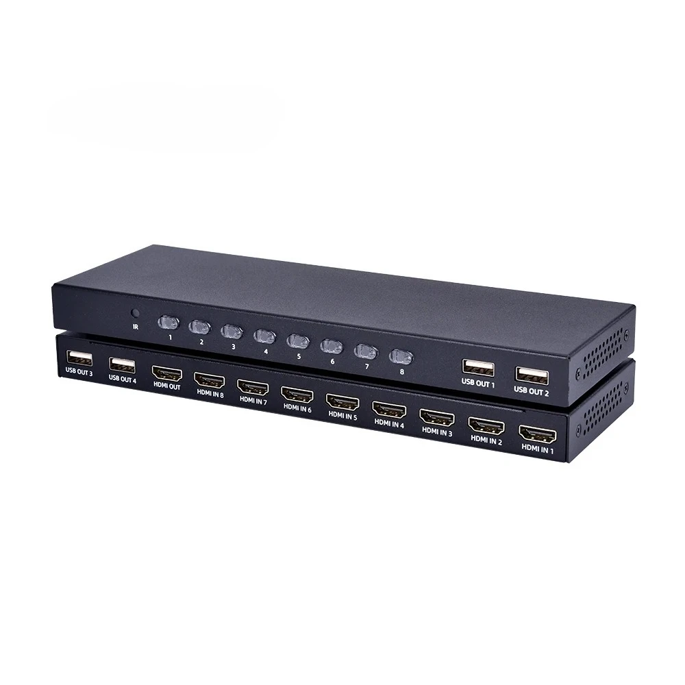 

EE1 FJ-HK801 8 Port Hdmi Kvm HD Switch 4k Manual 3840*2160/30hz Plastic Shell With Desktop Controller