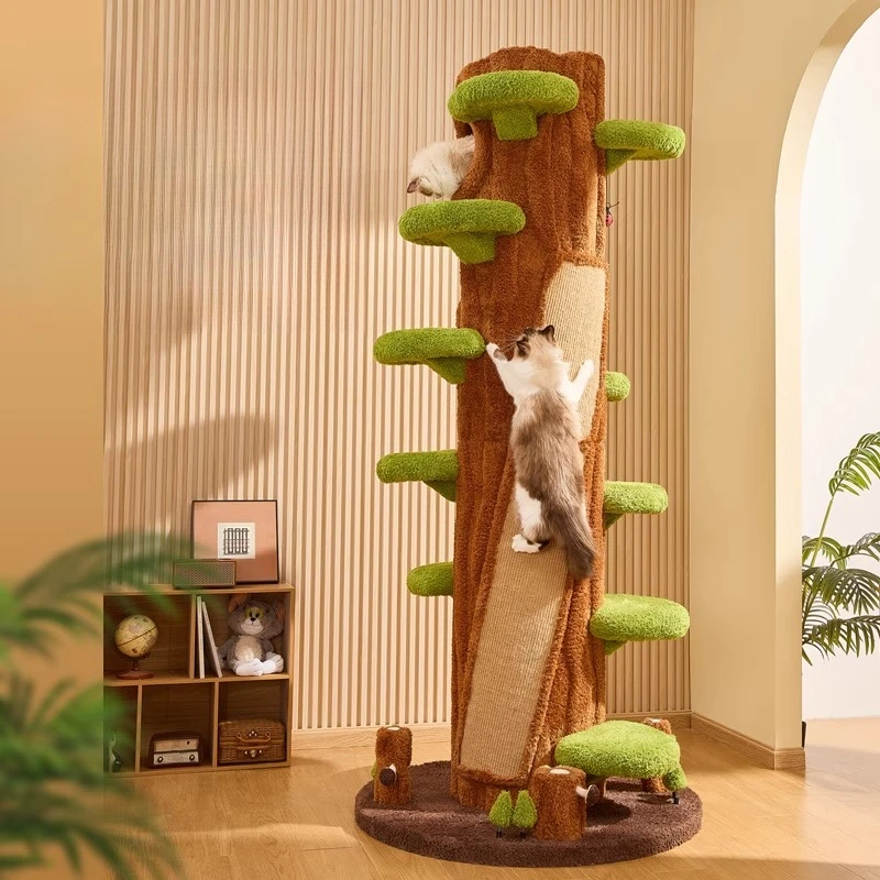 

Cat climbing frame Large cat tree jumping platform Integrated shelf Villa warm nest Universal in all seasons