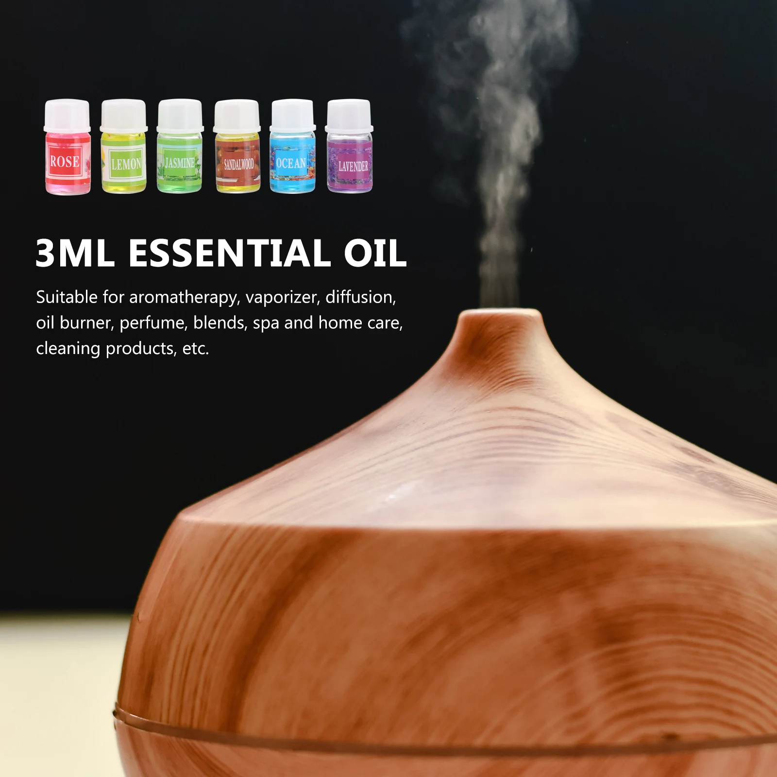

6Pcs 3Ml Essential Oil for Spa and Aromatherapy Relaxing Fragrant Oils Suitable for Diffusion Oil Burner Blends Cleaning and