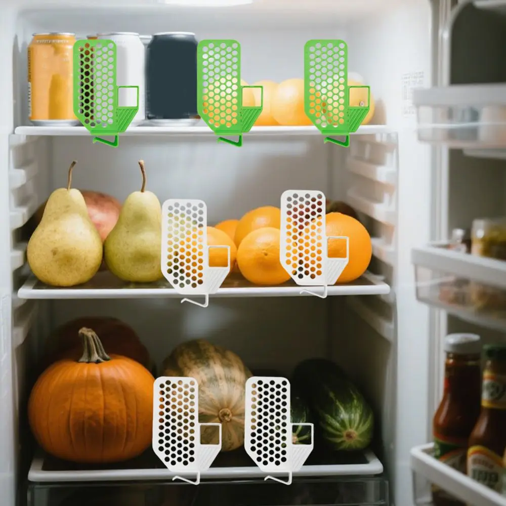 

6Pcs Plastic Freezer Dividers Adjustable Snap-On Refrigerator Partition Board Space Allocator Refrigerator Divider Clip