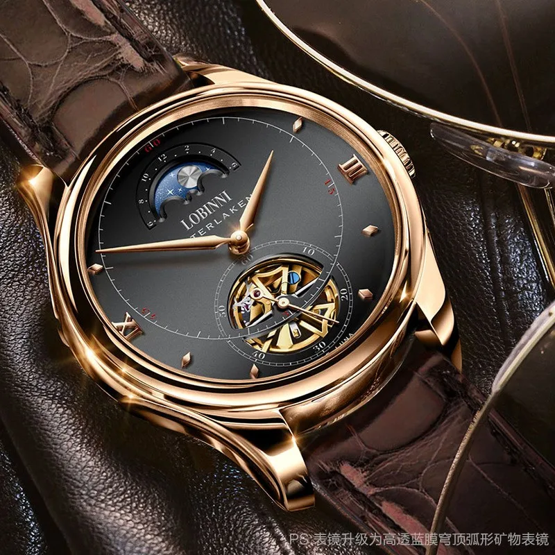 

LOBINNI L13022 41MM Mechanical Automatic Men's Watch SH35 Movement Sapphire Crystal Waterproof 50M Stainless Steel Writwatch