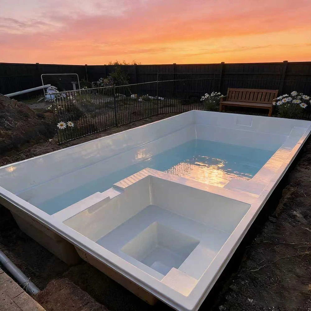 Backyard Garden Large Hot Tub Jet Pool Outdoor Pool Housing Prefabricated Fiberglass Buried Adult Pool