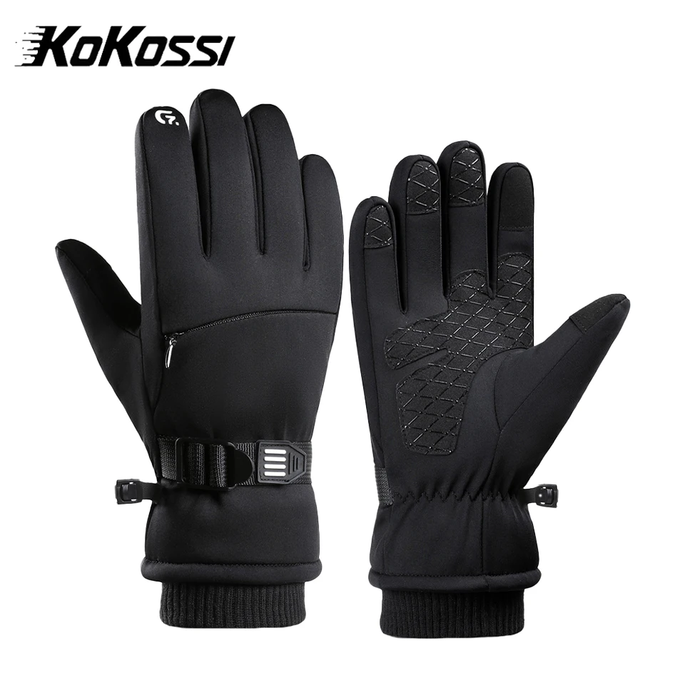 

KoKossi зимние лыжные перчатки ветрозащитные сенсорный экран снегоход мотоцикл езда противоскользящие спортивные перчатки на открытом воздухе вождение катание на лыжах