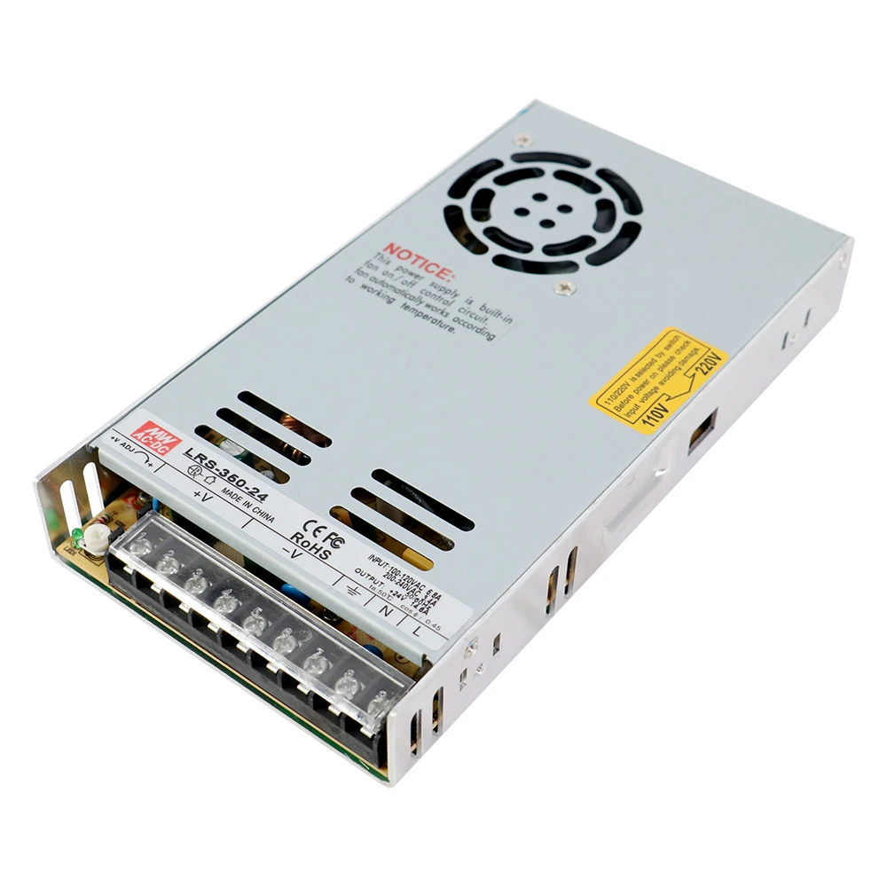 

HLTNC AC 110 В 220 В Регулируемый стабилизатор напряжения постоянного тока цифровой импульсный источник питания 0-24 В 14,6 А 350 Вт для шагового двигателя с ЧПУ