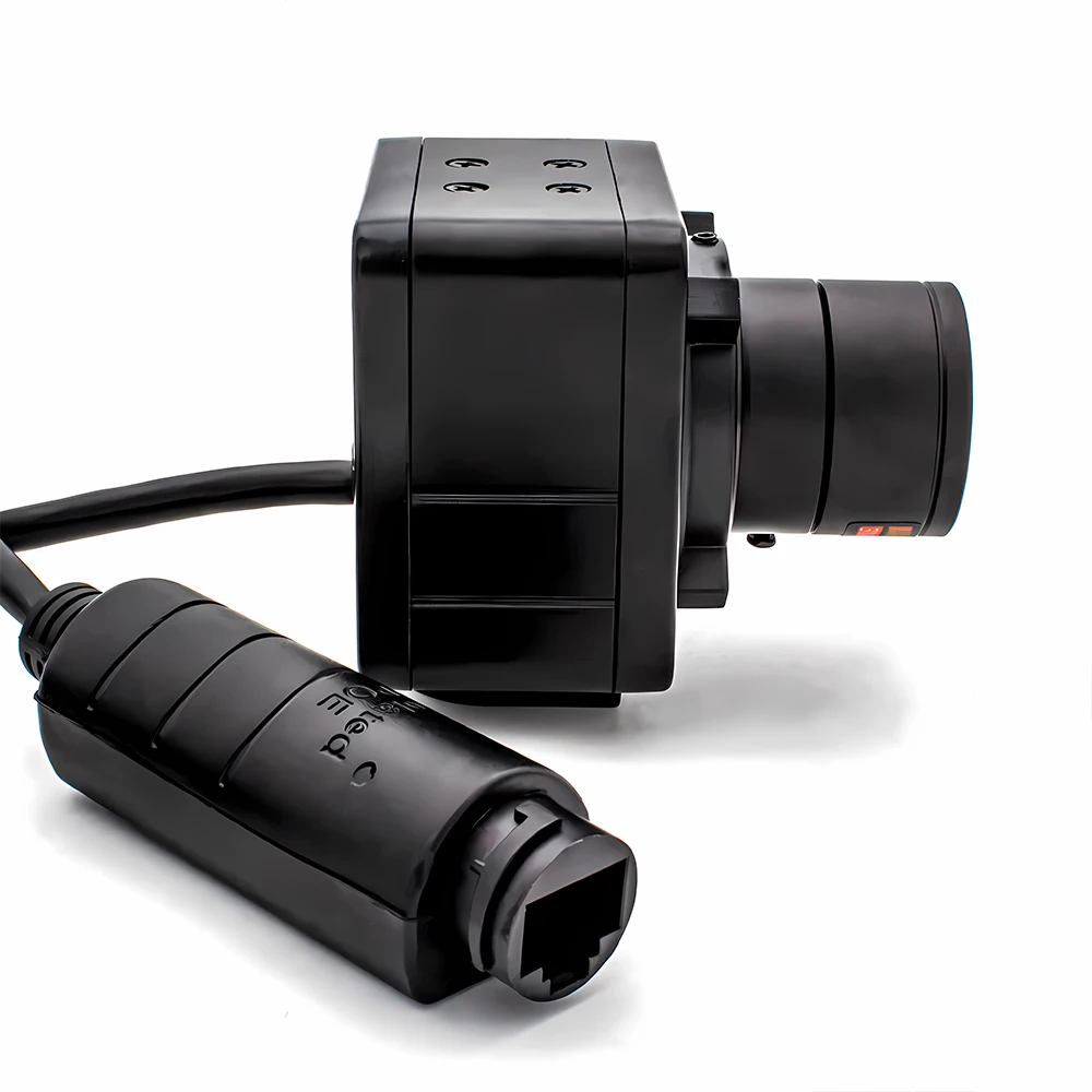 WGWK 4K 8MP Surveillance IP Camera Onvif Fixed Focus Lens POE48V Digital Live Stream MINI Metal Box Security Industrial Webcam