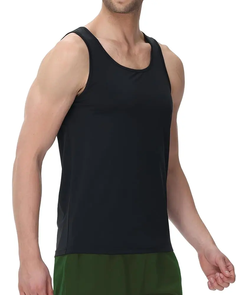 

Summer Men's Tank Tops Quick Dry Workout Gym Sleeveless Shirts, Basic Color Bodybuilding Muscle Tee for Beach Outdoor Gym Sports