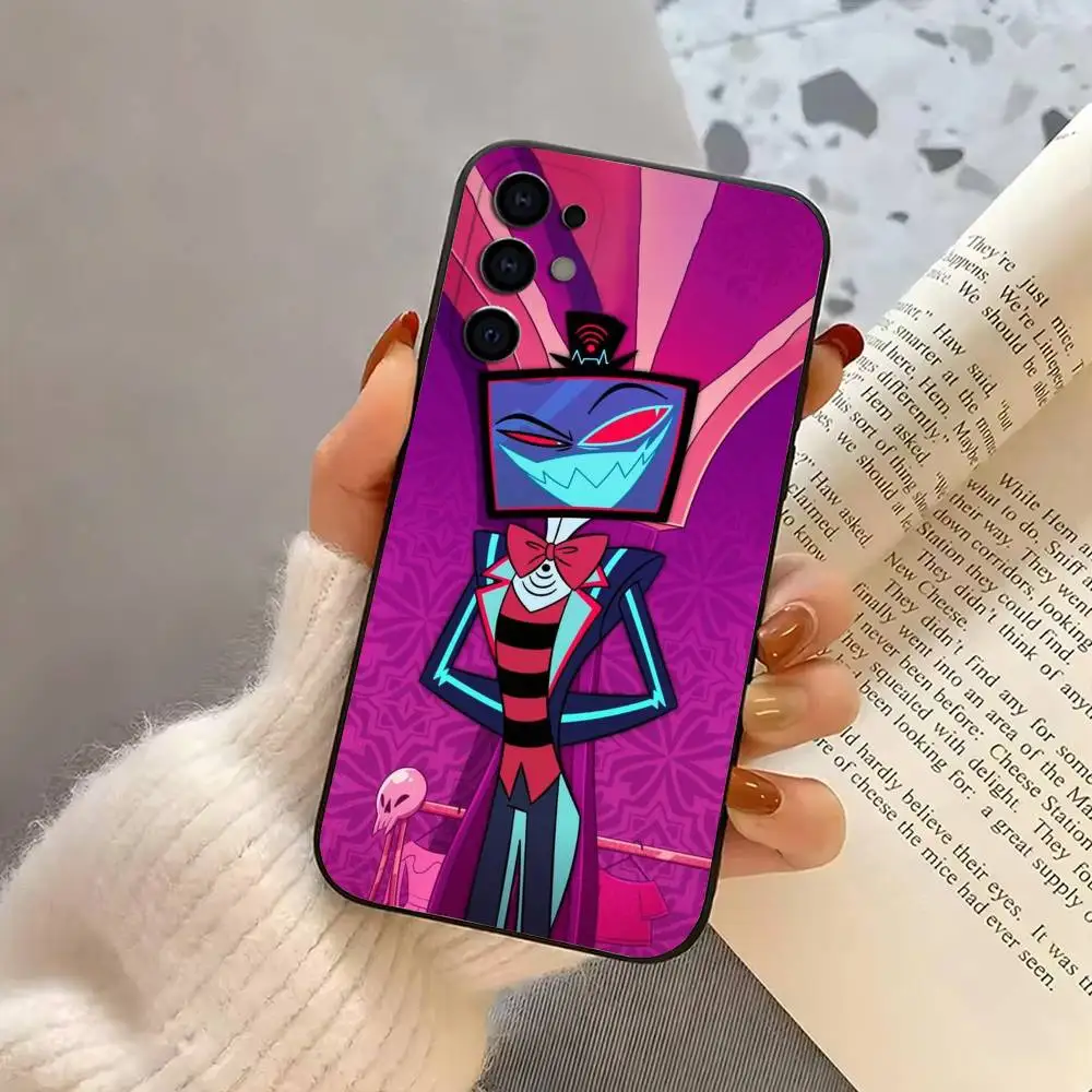 حافظة هاتف H-Hazbins H-Hotels Villain Vox-S لهاتف سامسونج S25، S24، S21، S22، S23، S30، Ultra، S20، Plus، Fe، Lite، Note، 10، غطاء أسود