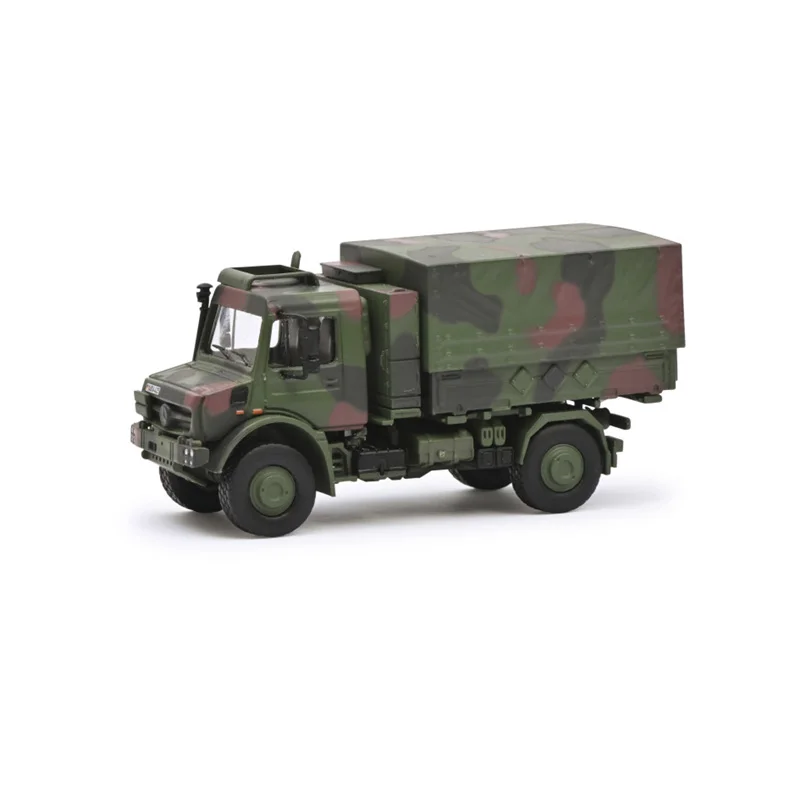 1:87 Scale Diecast Alloy Military Benz-MB Unimog 5023 Truck Toys Cars Model Classics Adult Collectible Souvenir Gifts Display