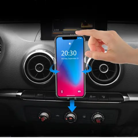 Lämplig för Audi A3 S3 8V bil mobiltelefonhållare luftutlopp installationsstil GPS-hållare 360 grader roterbar 10 best sales 8v - №3