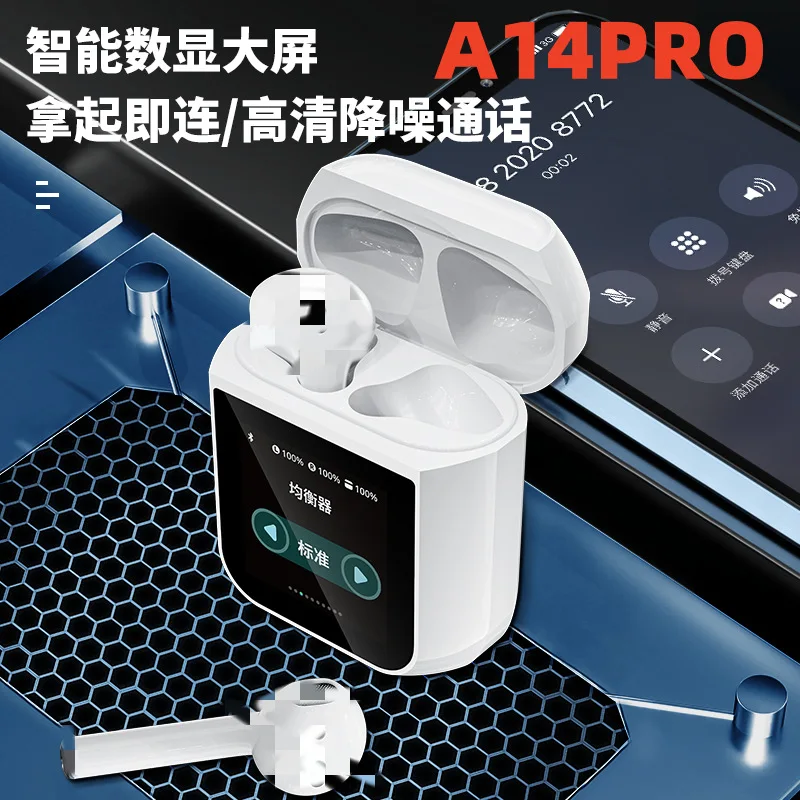 

Wireless Bluetooth 5.3 Earphones App Noise-canceling Call Headphones Waterproof Sports Gaming Touch Screen Headset