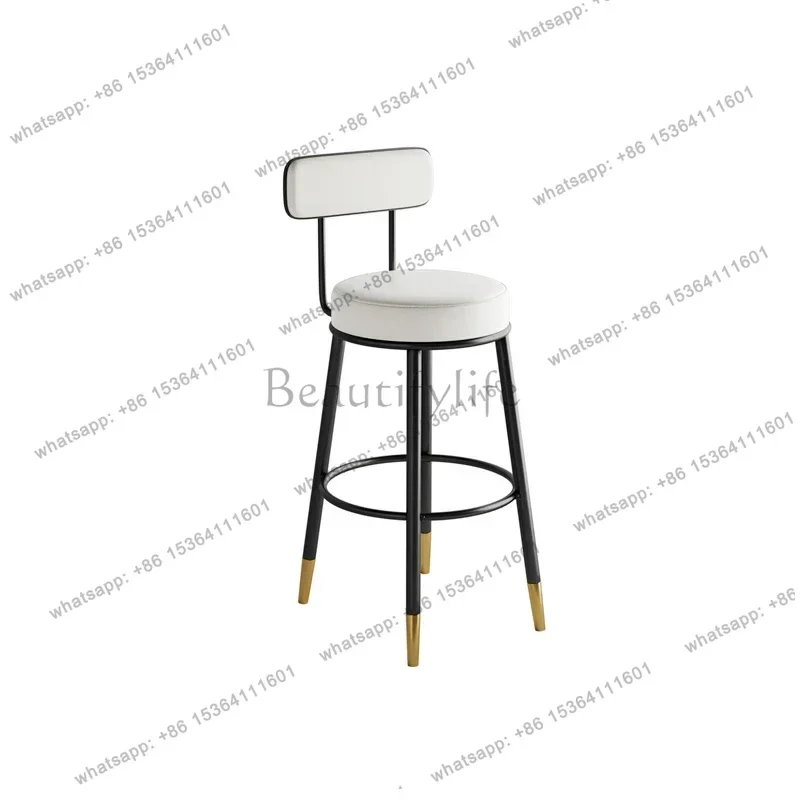 Factory Direct Sales Swivel Nordic Bar Chairs Relax PU-leather Modern Reception Bar Chairs High Stool Minimalist Design Bar Furn