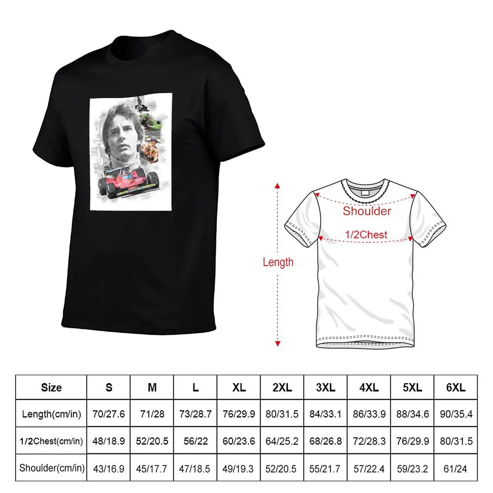 Gilles Villeneuve T-Shirt vintage t shirts boys whites anime figures mens t shirt graphic